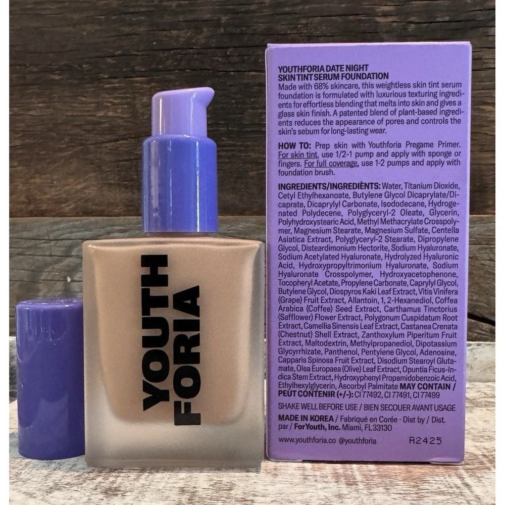 Youth Foria Date Night‎ Skin Tint Serum Foundation #320 Light-Med | DISCONTINUED
